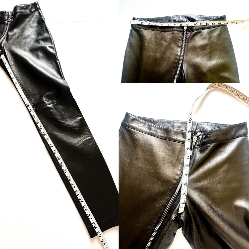 Alexander McQueen Black Leather Full Zipper Runway Trousers 2008 42/M - Picture 5 of 16